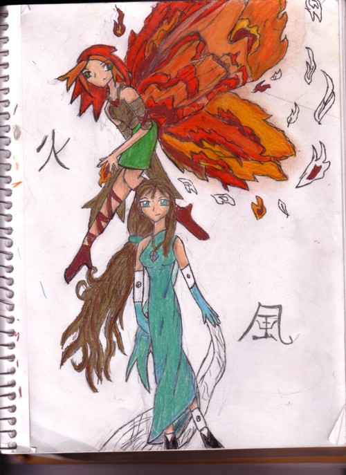 elements of wind and fire by angel_kitty