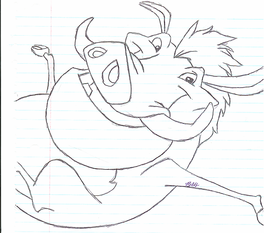pumba from lion king by angelofdeath