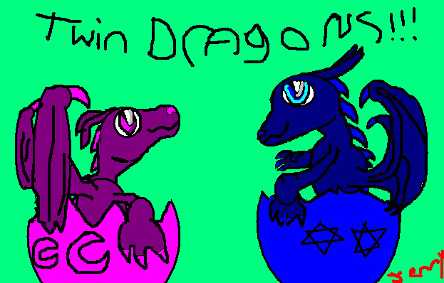 twin dragons by angilechidna440