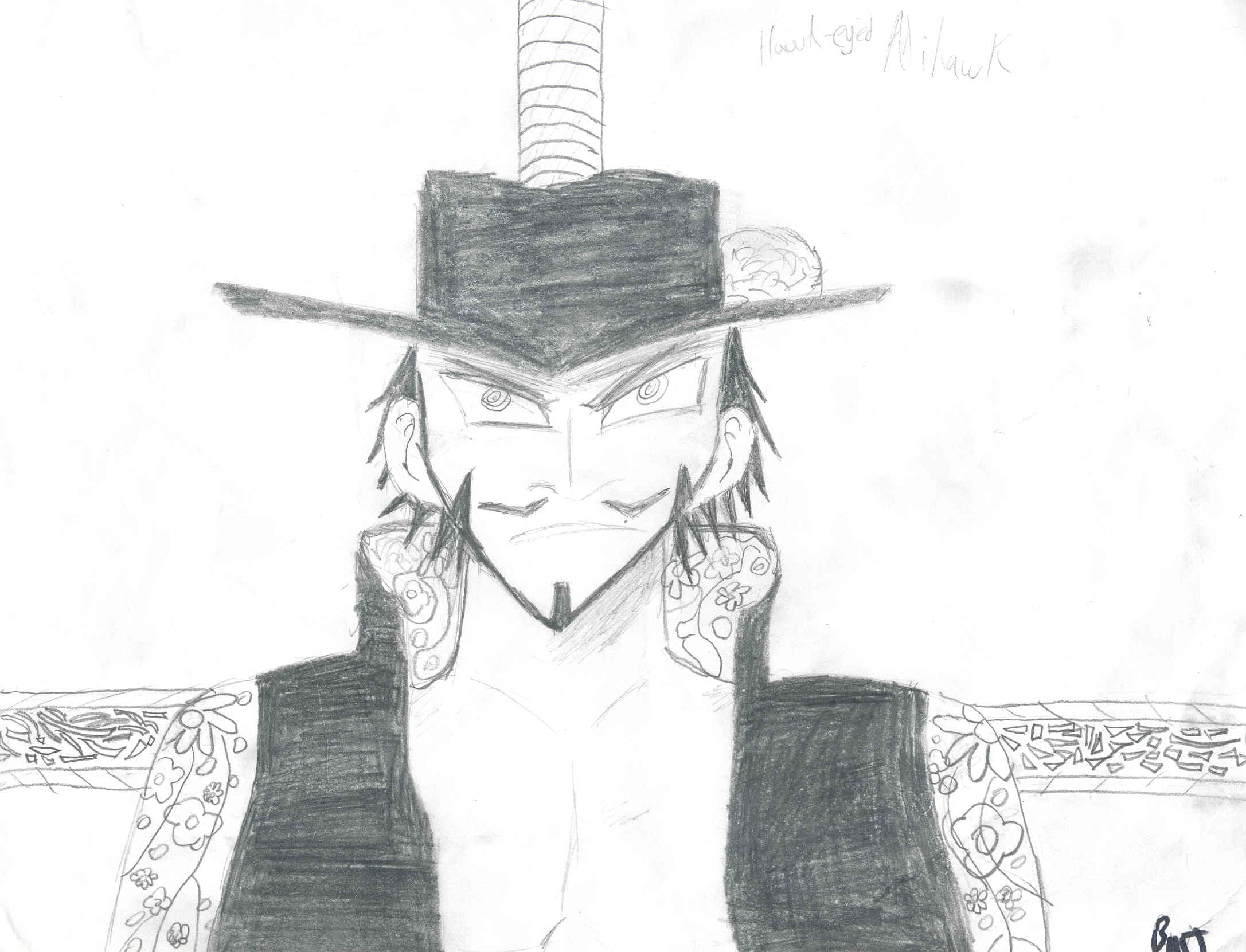 Hawk-eyed Mihawk by angry-diglet