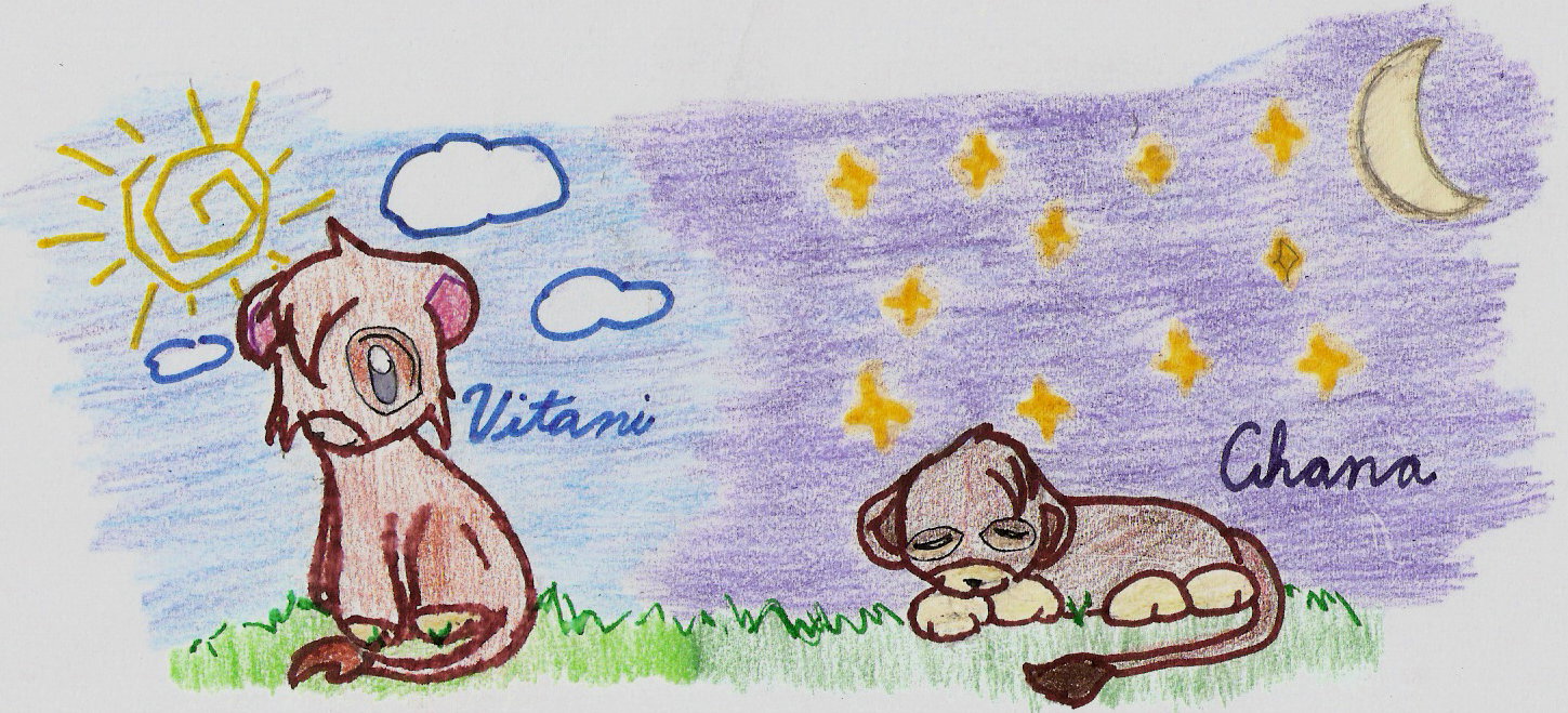 Vitani and Chana(Taria request sorry it took so long!!!) by animals_rock