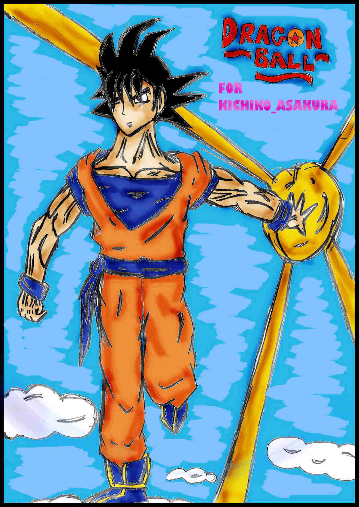 Goku- For kichiko_Asakura by anime113