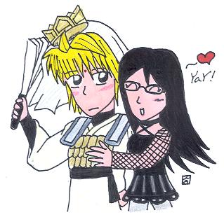 Sanzo and Kyari-chan! *request* by anime_dragon_tamer