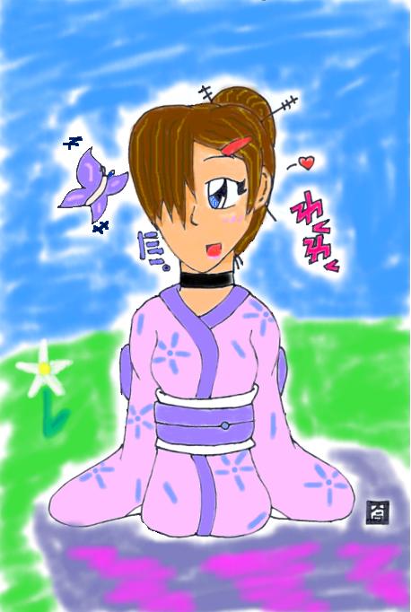DT-chan in a Kimono by anime_dragon_tamer