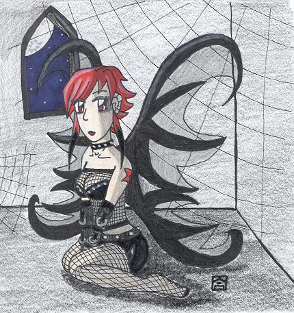Goth Fairy *for A-chan!* by anime_dragon_tamer
