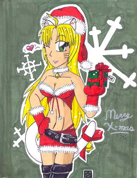 ~Smexy X-mas Kitty!~ by anime_dragon_tamer