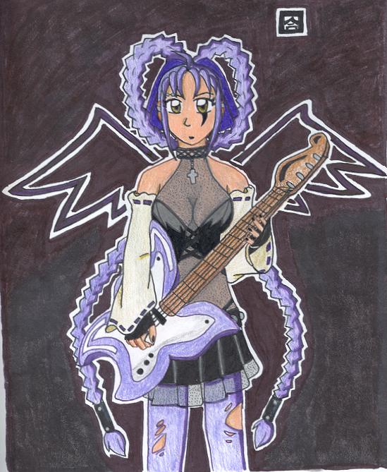Goth Guitarist *Sirerien* by anime_dragon_tamer