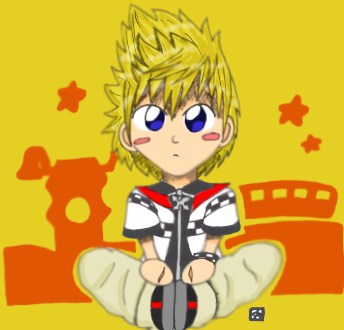 Chibi Roxas by anime_dragon_tamer