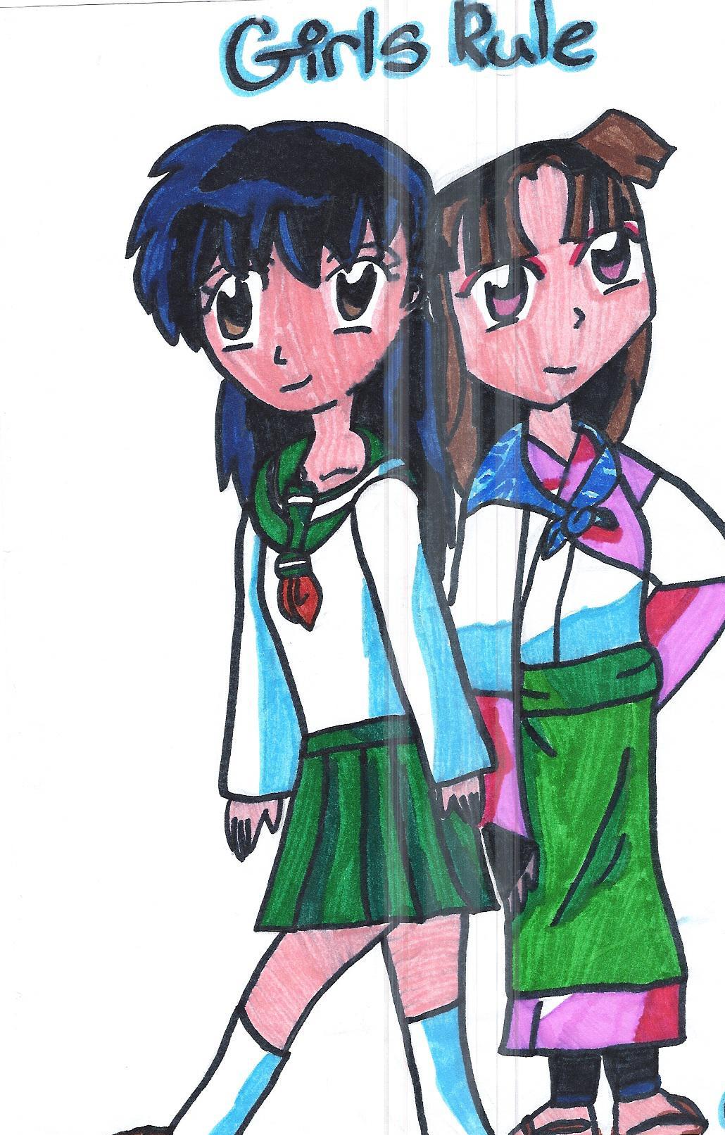 Kagome and Sango by animefan204