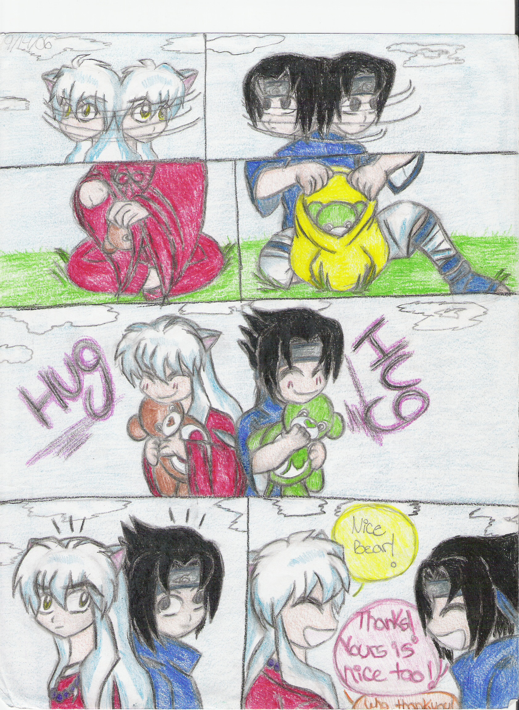 InuYasha and Naruto and Care Bears?!? page 1 by animefan204
