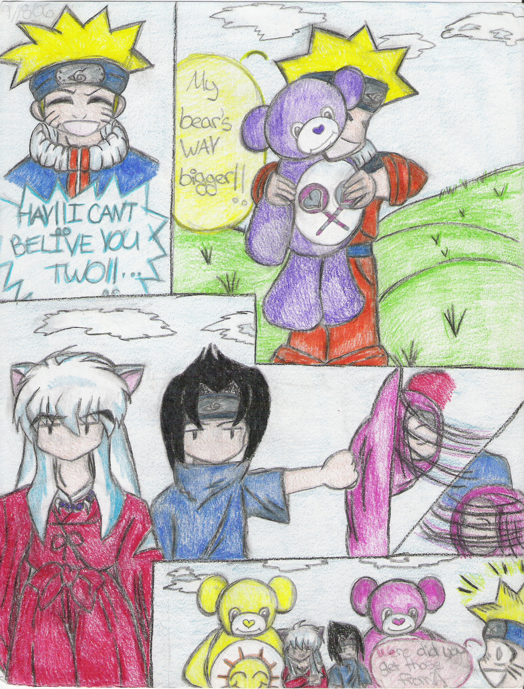 InuYasha and Naruto and Care Bears?!? page 2 by animefan204
