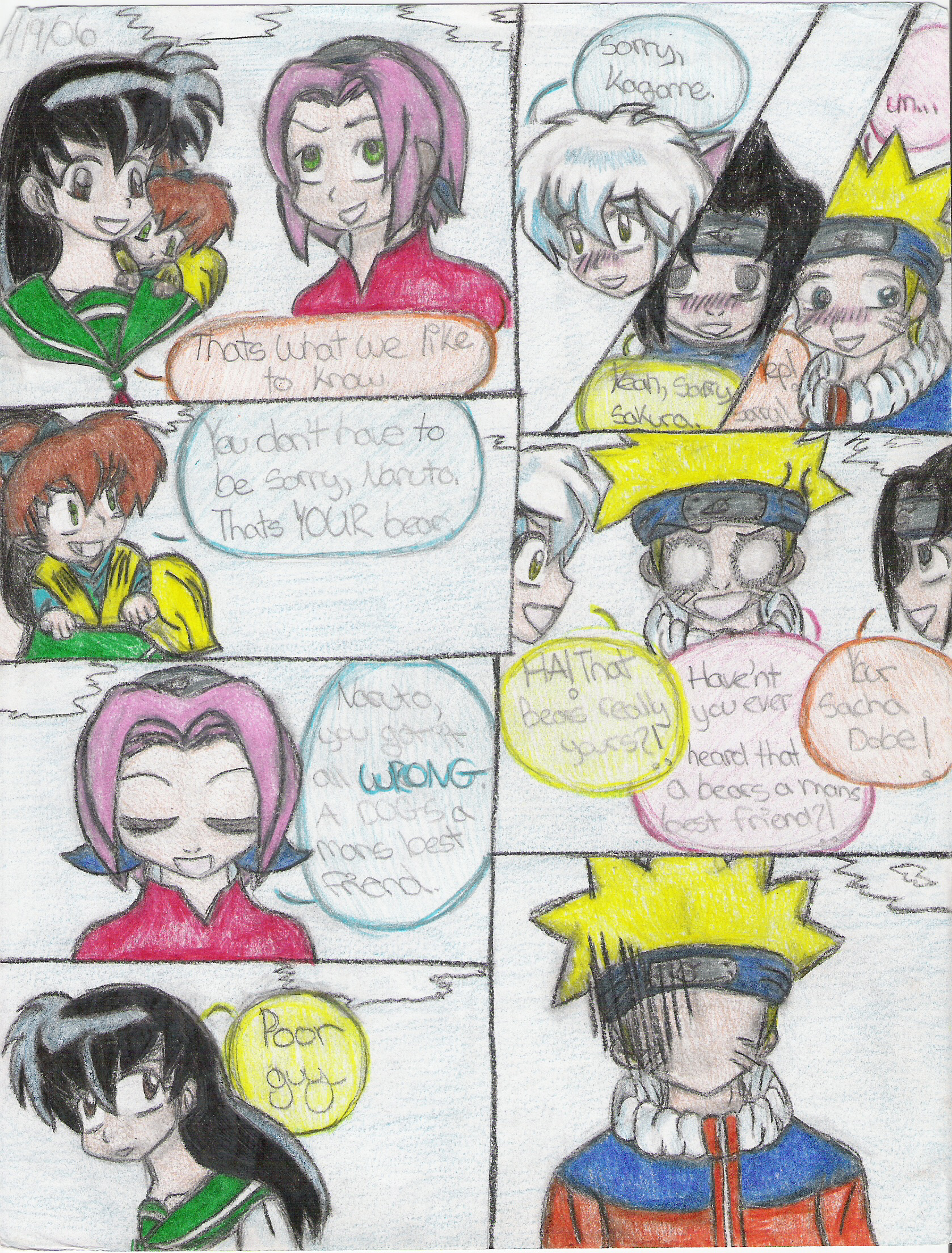 InuYasha and Naruto and Care Bears?!? page 3 by animefan204