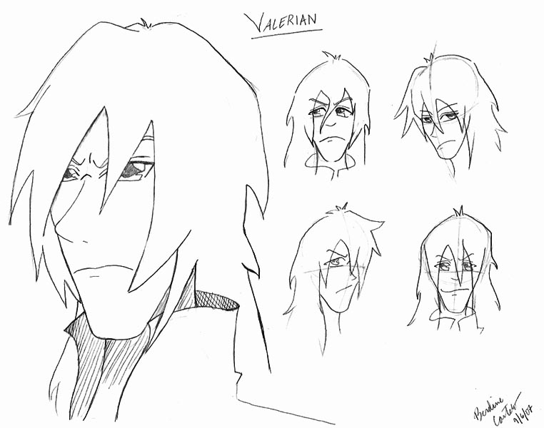 Valerian head doodles... oh noes! :o by animefanatic