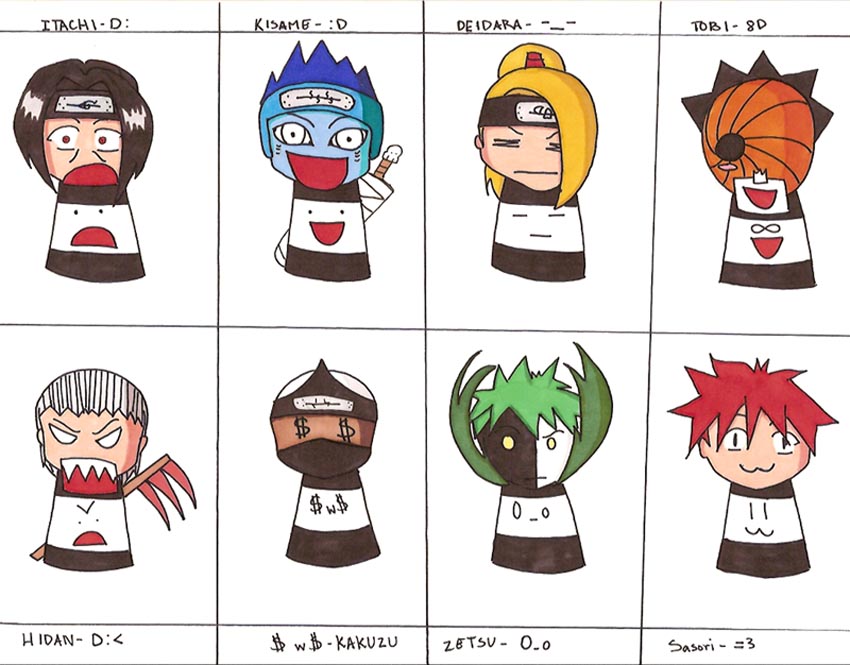 Akatsuki Emoticons by animefanatic