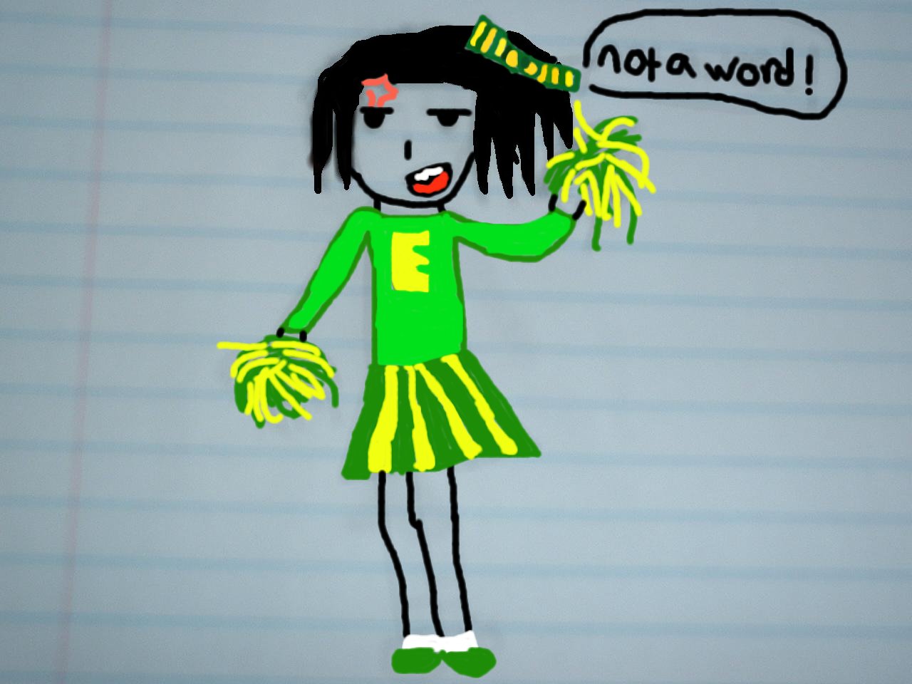 Ricky in a cheerleading outfit by animegirl4ever