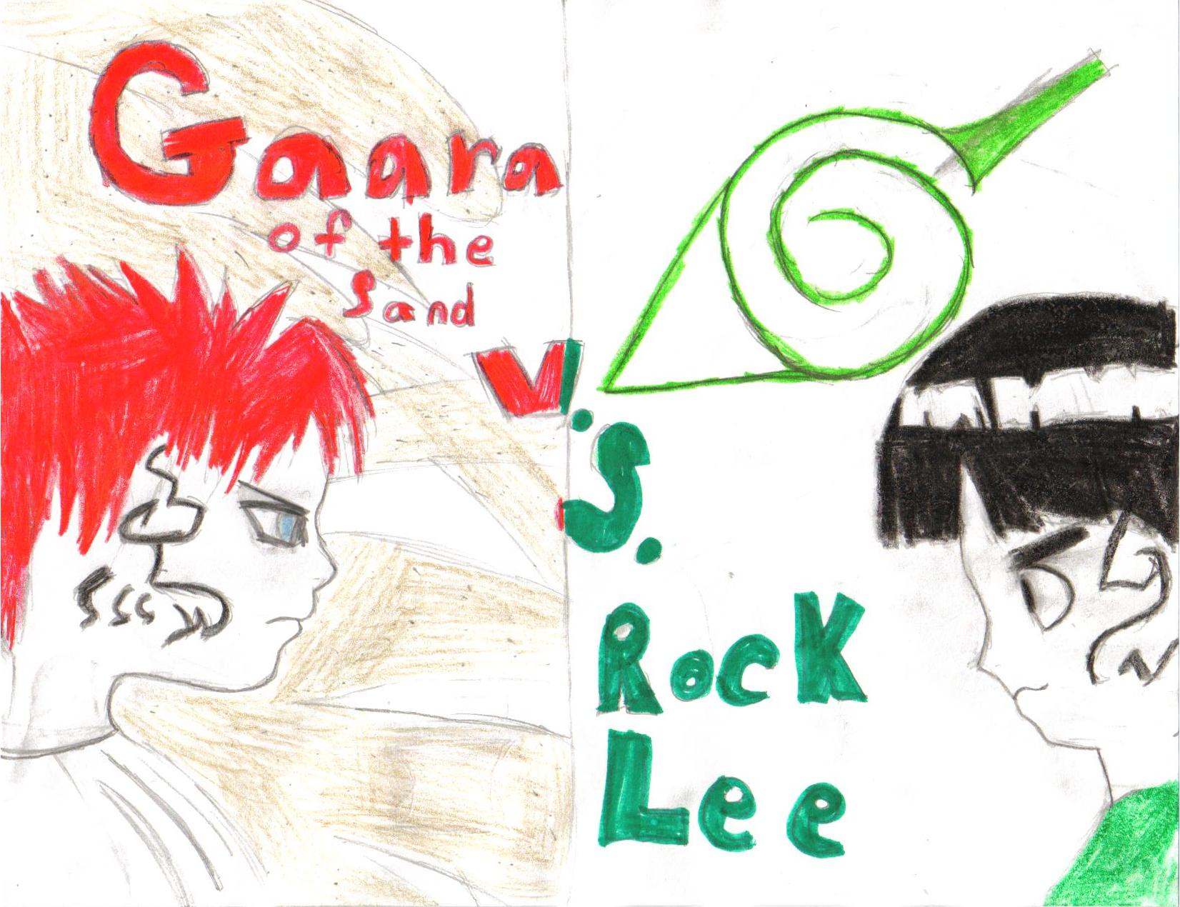 Gaara vs Rock Lee by animegirl_117
