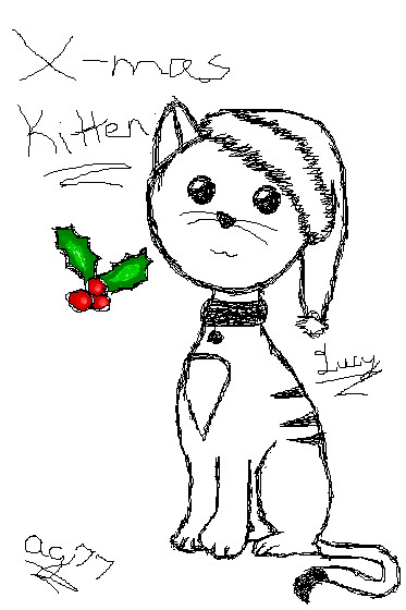 X-mas Kitten by animegurl77