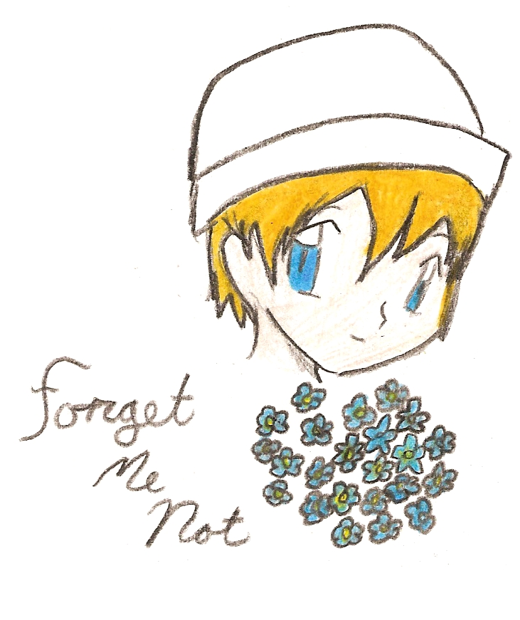 Forget-me-nots poster colored by animeguys4me
