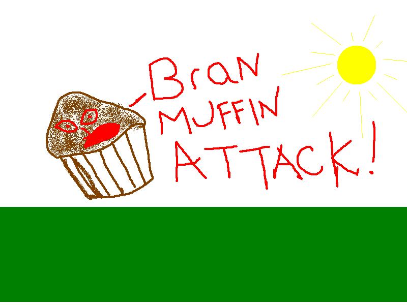 bran muffin attack by animeliker