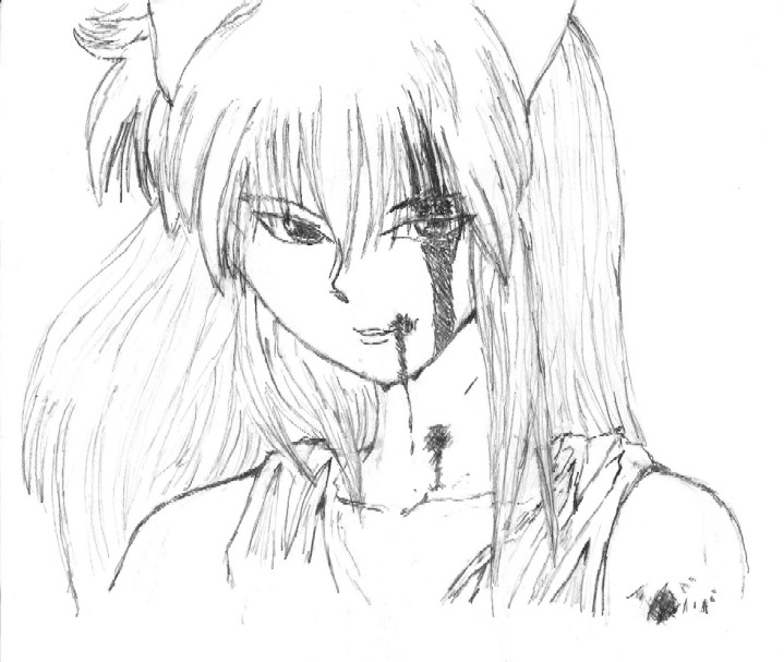 Yoko Kurama (with battle wounds from the dark tournament finals) by animelover003