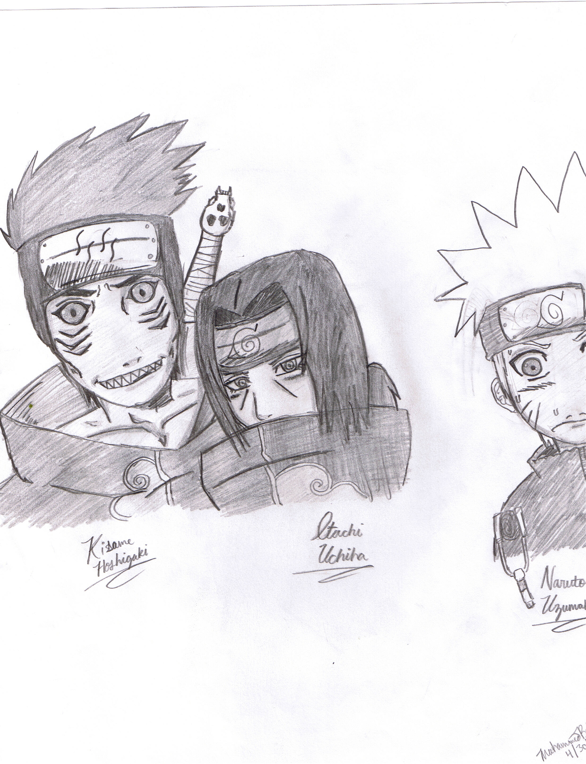 Kisame, Itachi, and Naruto by animelover2007