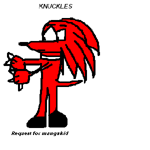 my first knuckles drawing by animeprincess