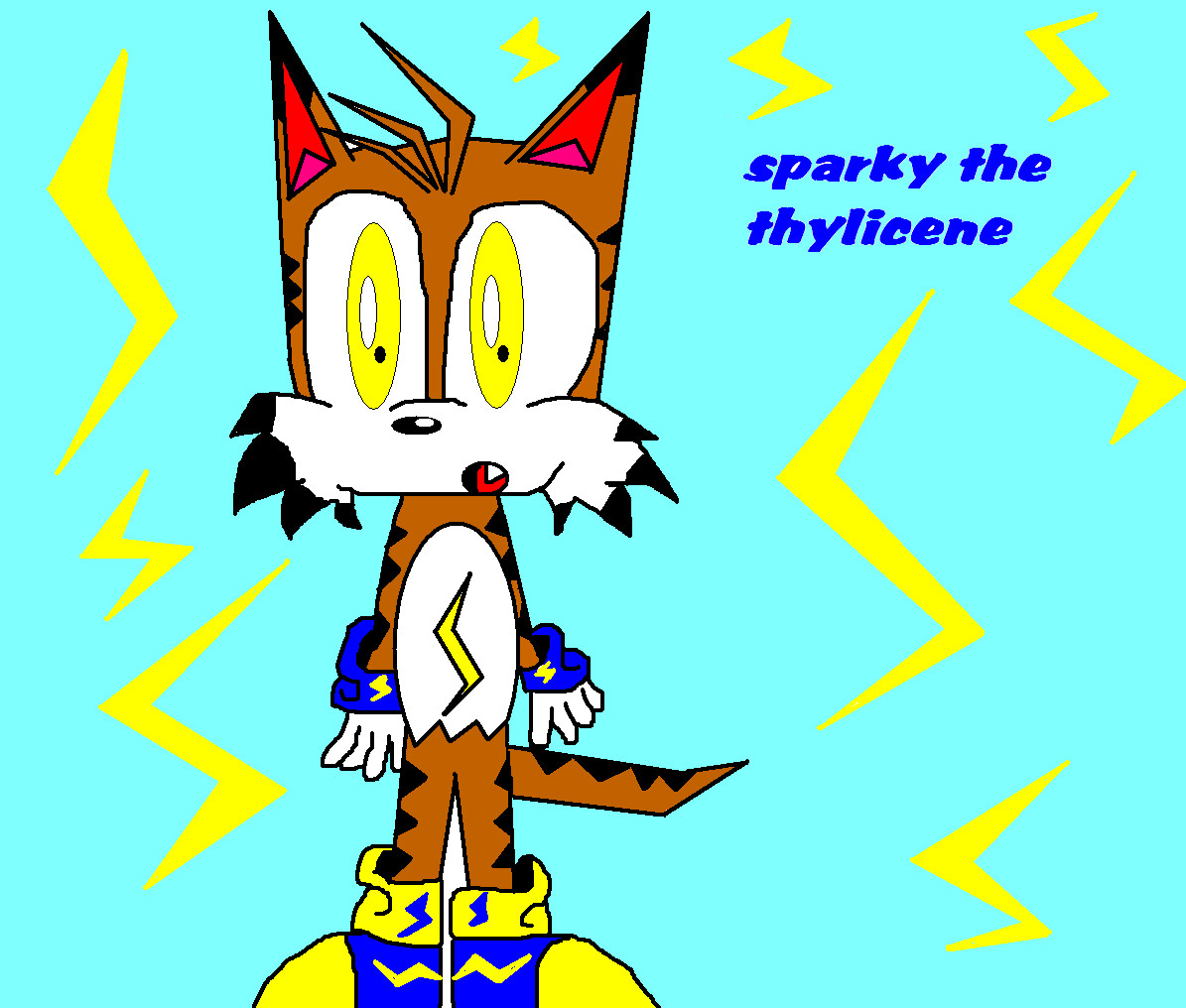 new oc sparky the thylicene by annthepup