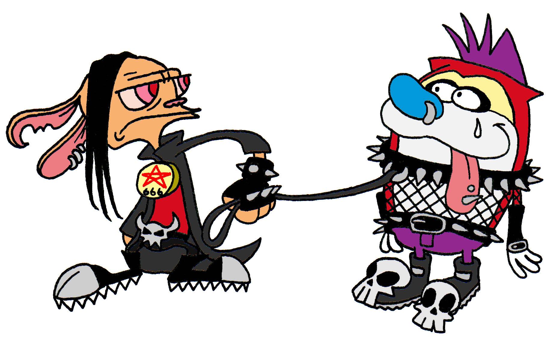 Ren & Stimpy as gothics (in color) by antihero