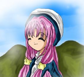 !!!->Anime girl in the mountains by aqua152