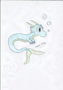 Bubbles the Sea Dragon! by aqua_kitty