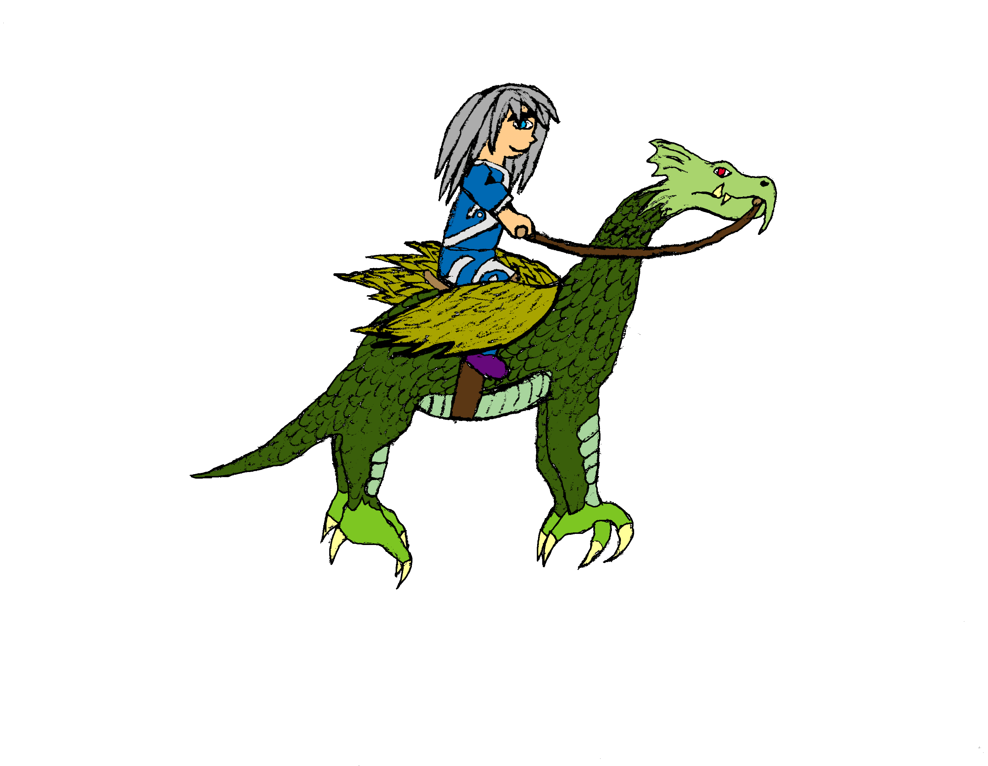 genis sage riding "dragon tours" dragon by archeological-mania