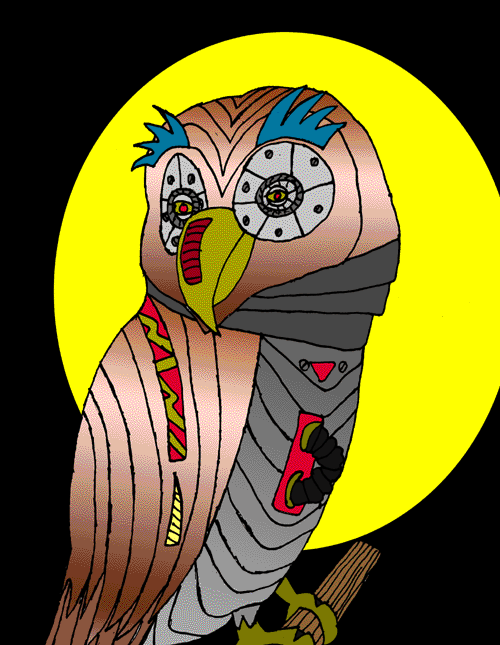 mecha-owl(for keyblade mastah) by archeological-mania