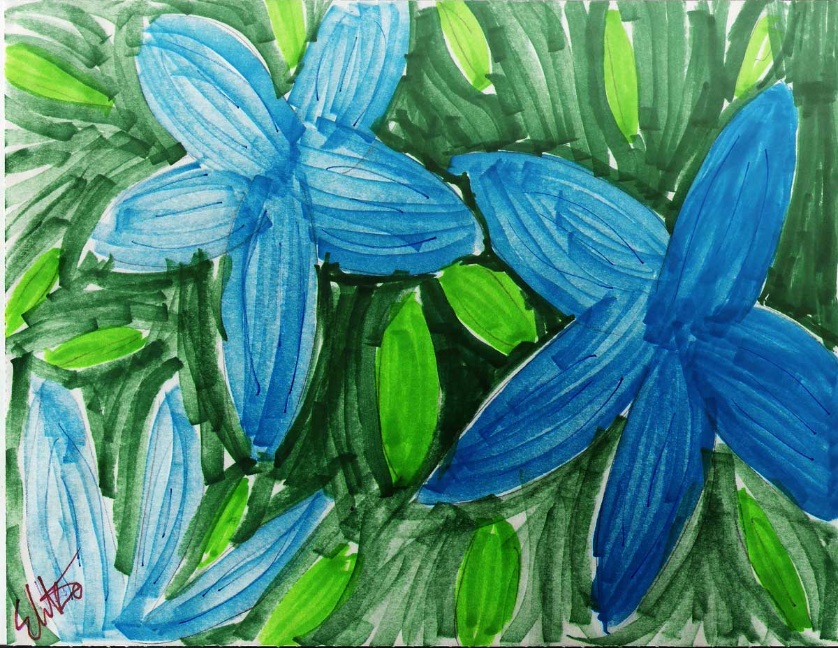 Blue Flowers by art_chick