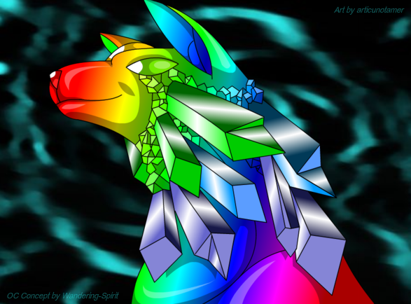 Request for Wandering_Spirit - Rainbow Crystal Fox by articunotamer