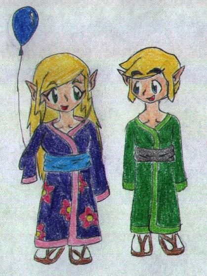 Festival Link and Zelda by artman_ver2
