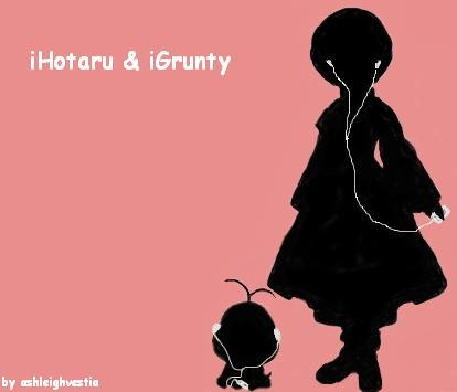 iHotaru and iGrunty by ashleighvestia
