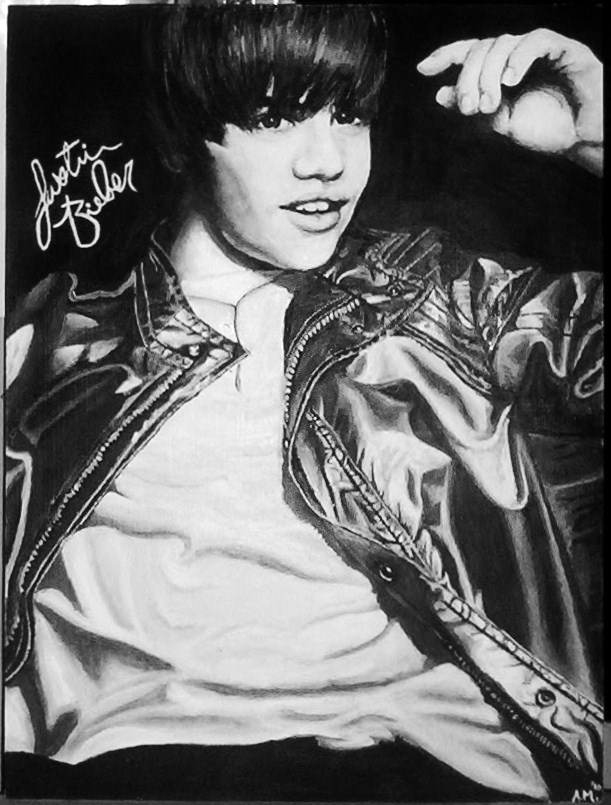 Justin Bieber painting by ashleymenard122