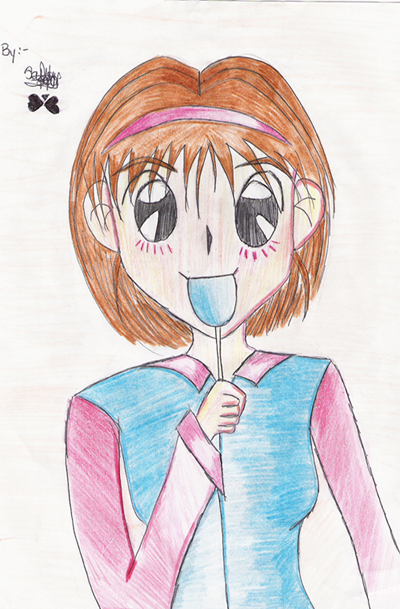 Lollipop anime girl by astraldrops