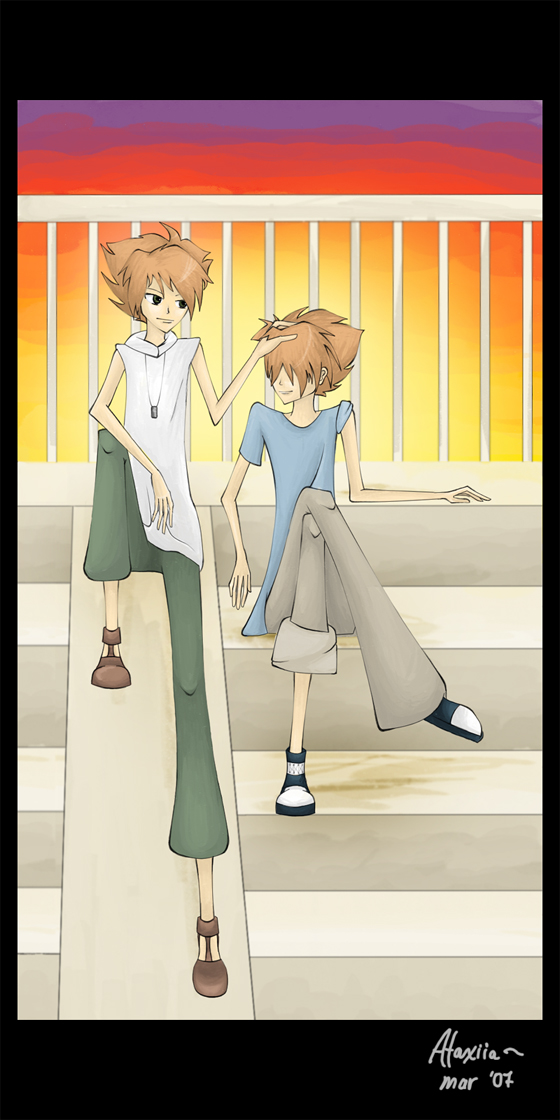 Hikaru and Kaoru by ataxiia