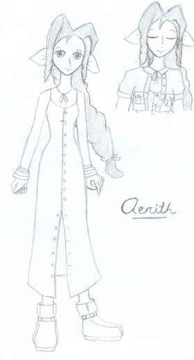 Aerith/Aeris by atomic_popsicle