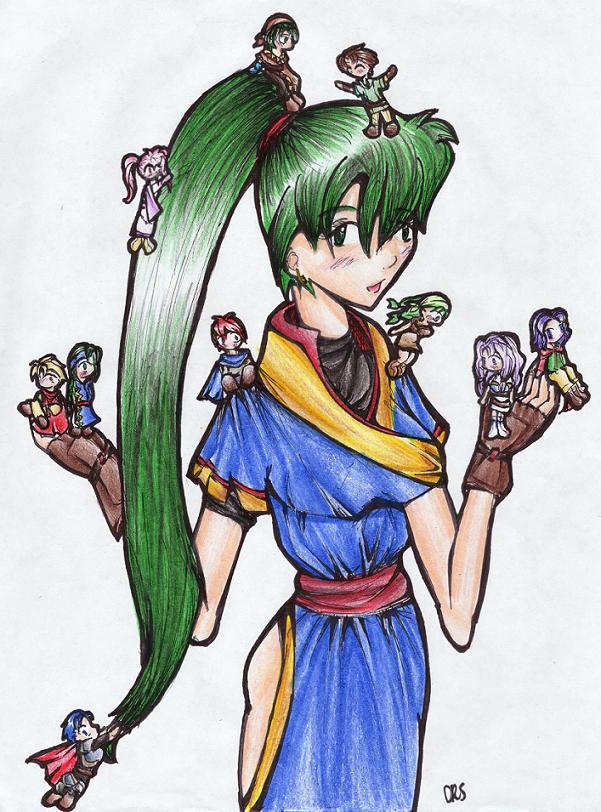 Lyn and the chibis by avi17