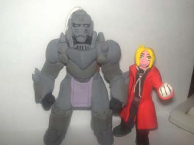 alphonse & edward elric in clay by axelgnt