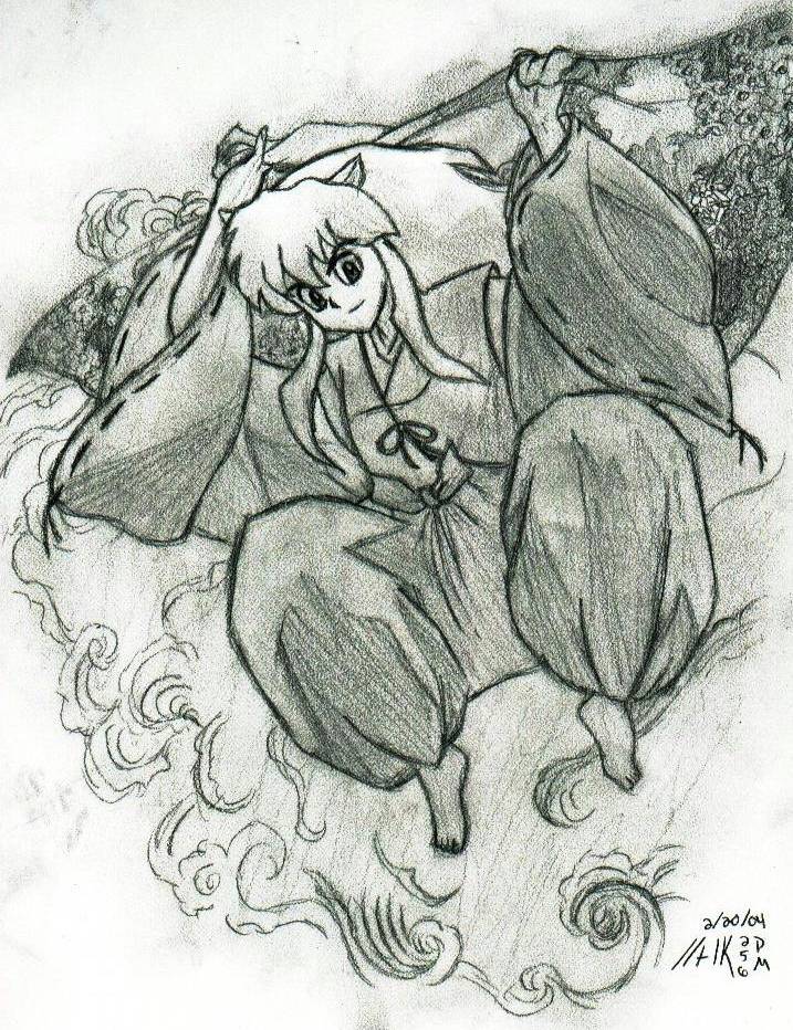 Inuyasha's jumping in the clouds by BAMFManiac