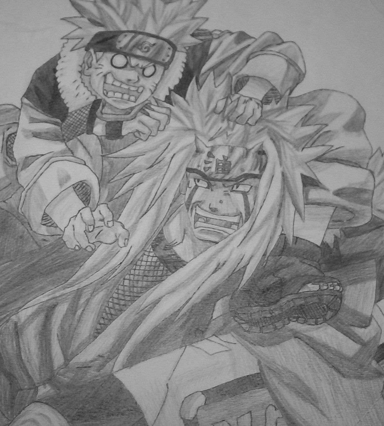 Naruto and Jiraiya Close-up by BGSGLGW1