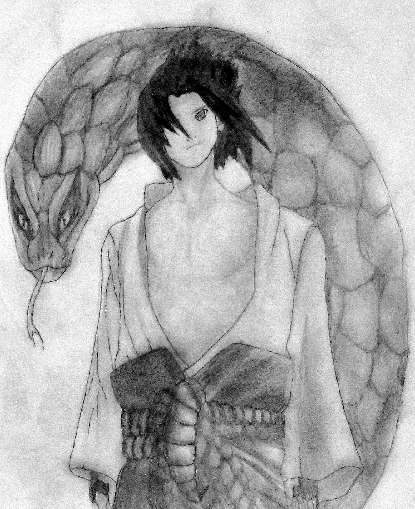 Sasuke with Snake by BGSGLGW1