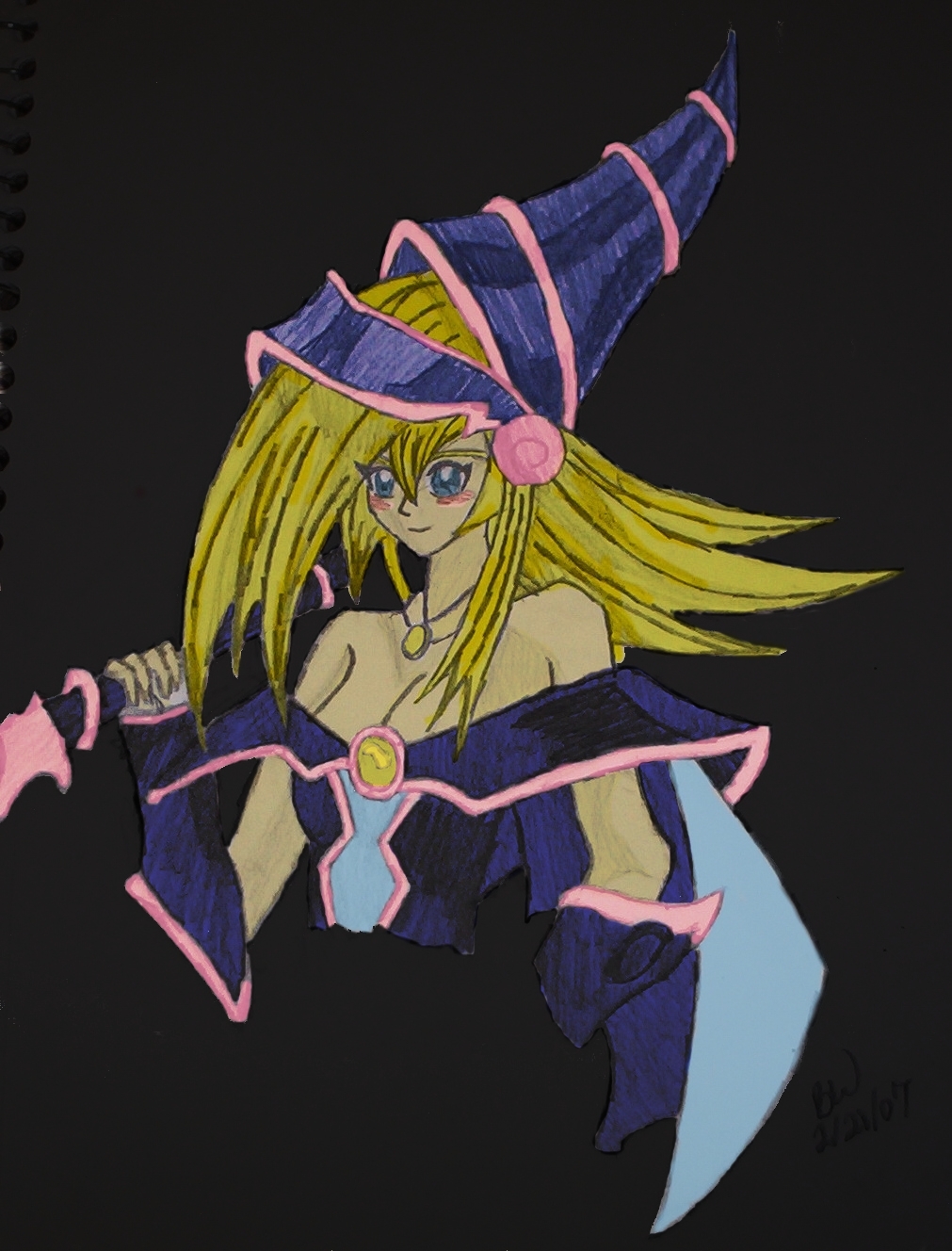 Dark Magician Girl (colored) by BGSGLGW1