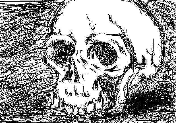 MS paint Skull by BIGDANN