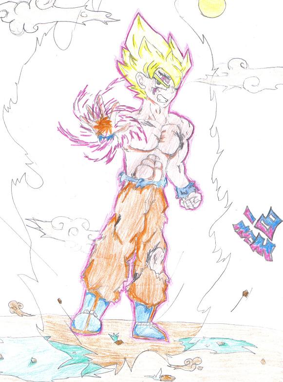Colored Goku*request for don* by B_man