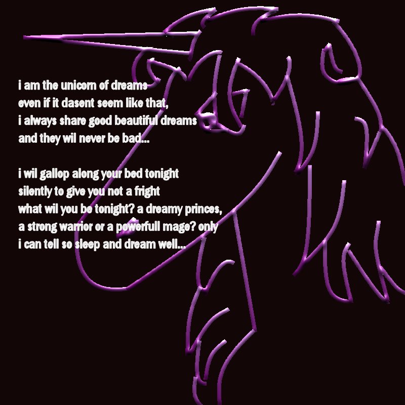 unicorns of dreams [includes a short poem] by Babs
