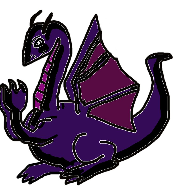 praying purple  dragon by Babs